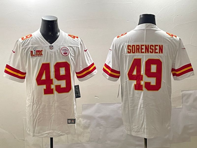 Men Kansas City Chiefs 49 Sorensen White Second generations 2025 Nike Limited NFL Jersey style 5